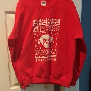 Red Merry Boxmas Sweatshirt